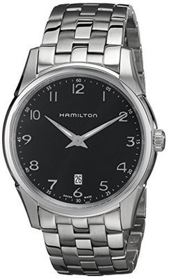 Hamilton Men's HML-H38511133 Jazzmaster Thinline Black Dial Watch