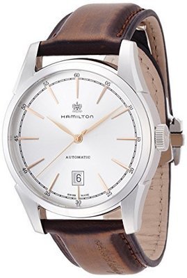 Hamilton Men's 'American Classic Spirit Of Liberty' Swiss Automatic Stainless Steel Casual Watch, Color:Brown (Model: H42415551)