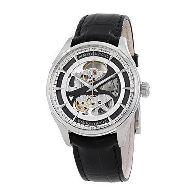 Hamilton Jazzmaster Viewmatic Automatic Skeleton Dial Black Leather Mens Watch H42555751