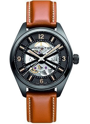 Hamilton H72585535 Khaki Black Dial Automatic Brown Leather