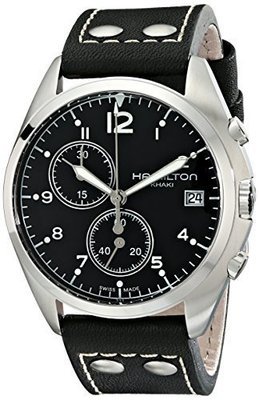 Hamilton Men's H76512733 Khaki Aviation Analog Display Swiss Quartz Black Watch