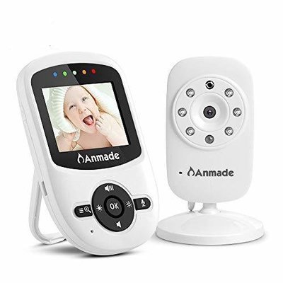 Video Baby Monitor Wireless with Digital Camera, Anmade 2 Way Talkback, 2.4inch Screen Night Vision Temperature Monitoring Lullabies Long Range and High Capacity Battery for Security Video Baby Monitor Wireless with Digital Camera, Anmade 2 Way Talkback, 2.4inch Screen Night Vision Temperature Monitoring Lullabies Long Range and High Capacity Battery for Security