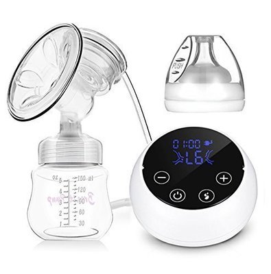 Vakey Electric Breast Pump,Comfort Breastfeeding Breast Pump Milk Pump, Single Baby Breast Pump for Travel USB Charging 9 Levels Massage Suction HD LED Display