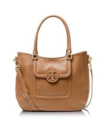 Tory Burch Amanda Classic Handle Leather Hobo Shoulder Bag Crossbody (Royal Tan)