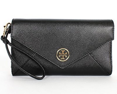 Tory Burch Robinson Envelope Wristlet Black