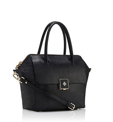 Tory Burch Clara Leather Satchel Black Tote