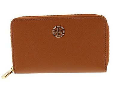 Tory Burch Robinson Mini Continental Saffiano Leather Wallet, Style No 34411 (Luggage)