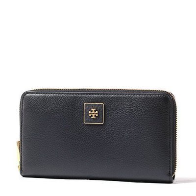 Tory Burch Clara Leather Zip Continental Wallet (Bark)