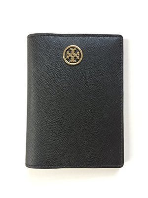 Tory Burch Robinson Passport Holder in Saffiano Leather (Black)