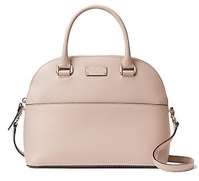 Kate Spade Grove Street Carli Leather Crossbody Bag Purse Satchel Shoulder Bag (Almondine)