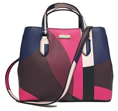 Kate Spade New York Laurel Way Evangelie Saffiano Leather Shoulder Bag Satchel (Pinkmulti)