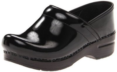 Dansko Women&#39;s Wide Pro Clog,Black Patent,36 EU/6 W US