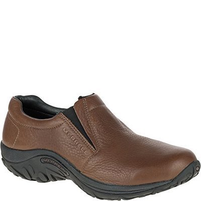 Merrell Men&#39;s Jungle Moc Leather Slip-On Shoe,Mahogany Brown,11.5 M US