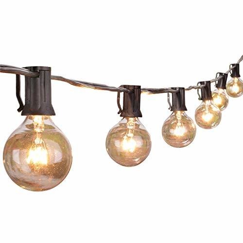 Brightown 100Ft G40 Globe String Lights with Clear Bulbs-UL Listed for Indoor/Outdoor Commercial Use