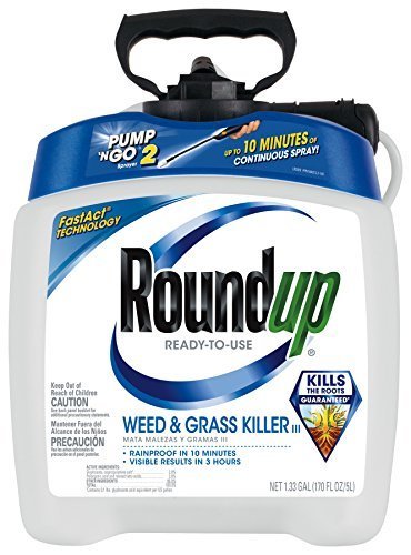 Roundup 5100110 Weed and Grass Killer III Ready-to-Use Pump &#39;N Go Sprayer, 1.33-Gallon