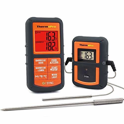 ThermoPro TP-08 Wireless Remote Digital Cooking Meat Thermometer Dual Probe for Grilling Smoker BBQ Food Thermometer - Monitors Food from 300 Feet Away