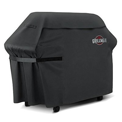 Grillman Premium (58 Inch) BBQ Grill Cover, Heavy-Duty Gas Grill Cover For Weber, Brinkmann, Char Broil etc. Rip-Proof, UV &amp; Water-Resistant