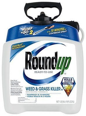 Roundup 5100110 Weed and Grass Killer III Ready-to-Use Pump &#39;N Go Sprayer, 1.33-Gallon