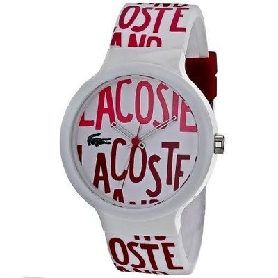 Lacoste Goa Silicone - White/Red-Pink Unisex watch #2020053