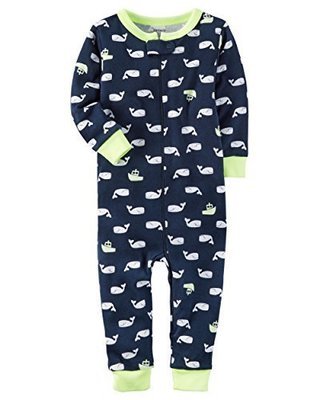 Carter&#39;s Little Boys&#39; 1-Piece Snug Fit Footless Cotton Pajamas (5T, Blue)