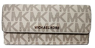 Michael Kors Womens Jet Set Travel Signature PVC Flat Wallet