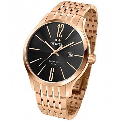 Men&#39;s TW Steel Slimline Black Dial Watch