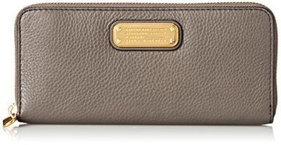 Marc by Marc Jacobs New Q Slgs Slim Zip Around Wallet, Faded Aluminum, One Size