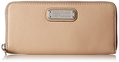 Marc by Marc Jacobs New Q Slim Zip Around Wallet, Cameo Nude, One Size
