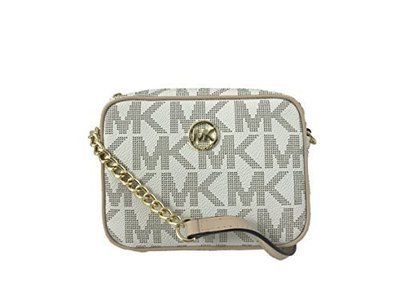Michael Kors Fulton Signature PVC Small Cross-body Bag - Vanilla