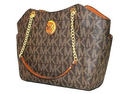 MICHAEL Michael Kors Women&#39;s Jet Set Travel Saffiano Large Chain Shoulder Tote, Style 35T5GTVT3L