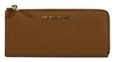 Michael Kors Bedford Large Three Quarter Zip Around Pebbled Leather Wallet
