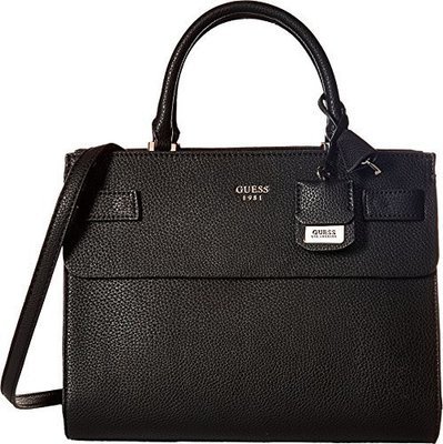 GUESS Cate Satchel, Black, One size