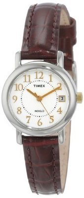 Timex Women&#39;s T2N3369J &quot;Elevated Classics&quot; Brown Leather Strap Watch