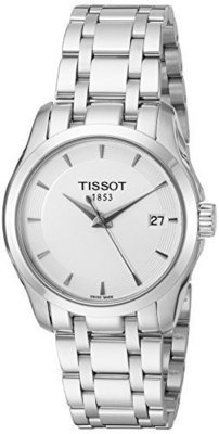 Tissot Women&#39;s T0352101101100 Couturier Analog Swiss Quartz Silver Stainless Steel Watch