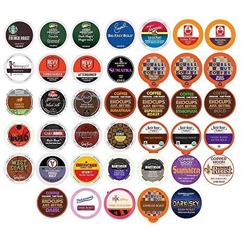 40-count BOLD &amp; DARK ROAST COFFEE Single Serve Cups For Keurig K Cup Brewers Variety Pack Sampler
