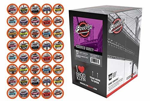 Brooklyn Beans Assorted Variety Pack Single-Cup Coffee for Keurig K-Cup Brewers, 40 Count