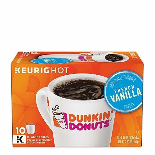 Dunkin&#39; Donuts French Vanilla Flavored Coffee K-Cup Pods, For Keurig Brewers, 60 Count