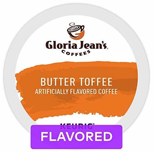 Gloria Jean&#39;s Butter Toffee Keurig Single-Serve K-Cup Pods, Medium Roast Coffee, 6.15 oz, 72 Count (6 Boxes of 12 Pods) ( Packaging May Vary )