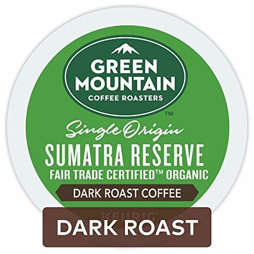 Green Mountain Coffee Roasters Sumatran Reserve Keurig Single-Serve K-Cup Pods, Dark Roast Coffee, 72 Count (6 Boxes of 12 Pods)