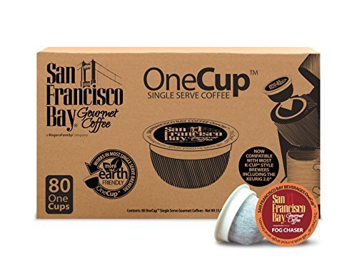 San Francisco Bay OneCup, Fog Chaser, 80 Count- Single Serve Coffee, Compatible with Keurig K-cup Brewers