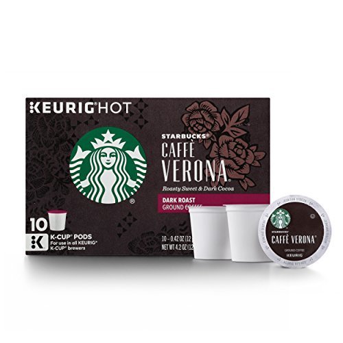 Starbucks Caff� Verona Dark Roast Single Cup Coffee for Keurig Brewers, 6 Boxes of 10 (60 Total K-Cup pods)