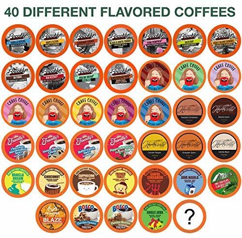 Two Rivers Flavored Sampler Pack Single-Cup Coffee for Keurig K-Cup Brewers, 40 Count