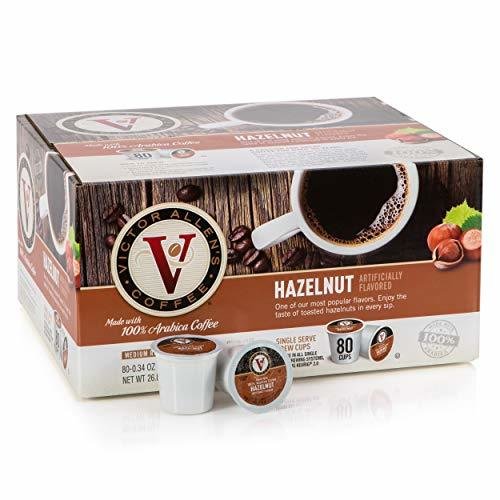 Victor Allen&#39;s Coffee, Hazelnut, 80 Count (Compatible with 2.0 Keurig Brewers)