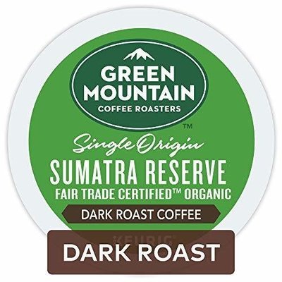 Green Mountain Coffee Roasters Sumatran Reserve Keurig Single-Serve K-Cup Pods, Dark Roast Coffee, 72 Count (6 Boxes of 12 Pods)