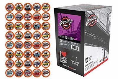 Brooklyn Beans Assorted Variety Pack Single-Cup Coffee for Keurig K-Cup Brewers, 40 Count