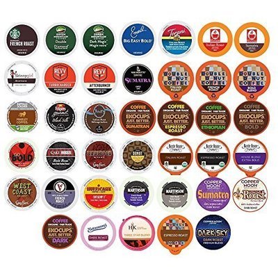 40-count BOLD &amp; DARK ROAST COFFEE Single Serve Cups For Keurig K Cup Brewers Variety Pack Sampler
