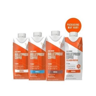 Bulletproof Coffee Cold Brew- Help Promote Energy Without the Sugar Crash, Ketogenic Diet, Sampler Pack (4 Pack)