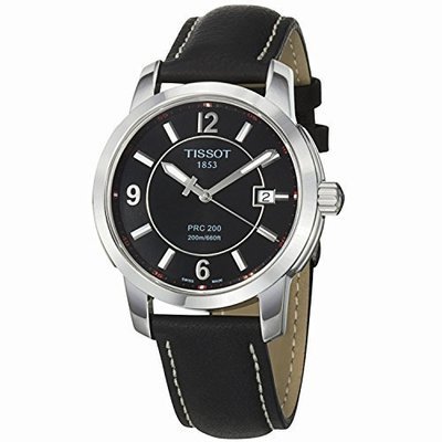 Tissot Men&#39;s T0144101605700 PRC 200 Black Dial Watch