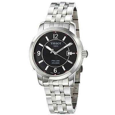 Tissot Men&#39;s T0144101105700 PRC 200 Black Dial Watch