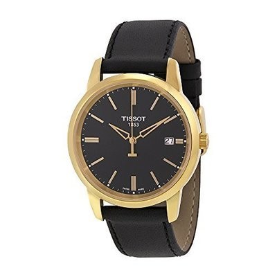 Tissot Classic Dream Black Dial Black Leather Mens T0334103605101